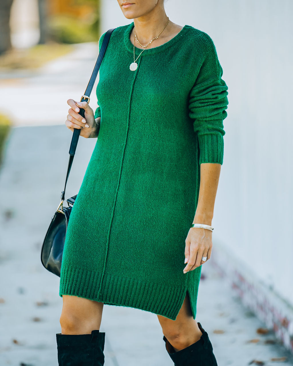 Smoky Mountain Sweater Dress Green