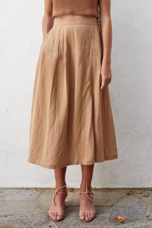 Pleated A Line Skirts