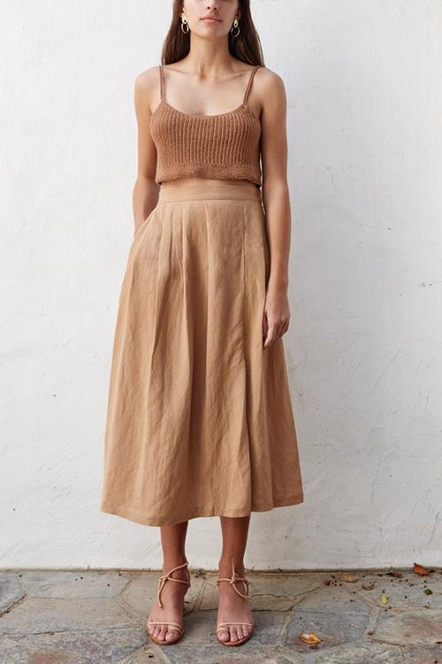 Pleated A Line Skirts