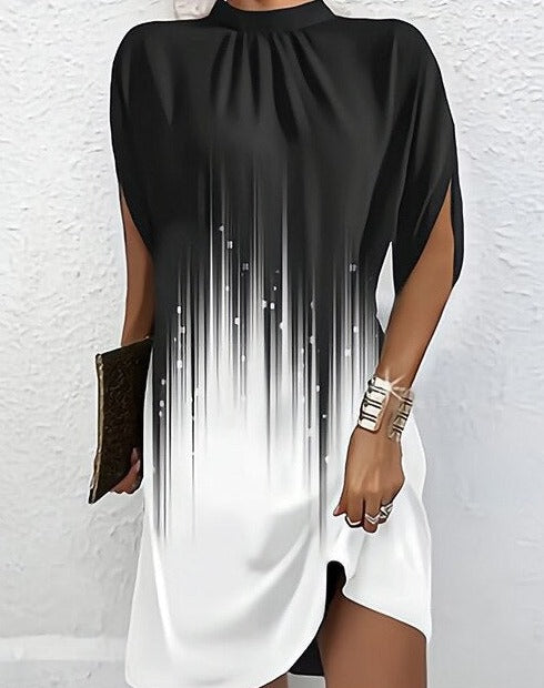 Floral Print Cap Sleeve Shift Summer Mini Dress