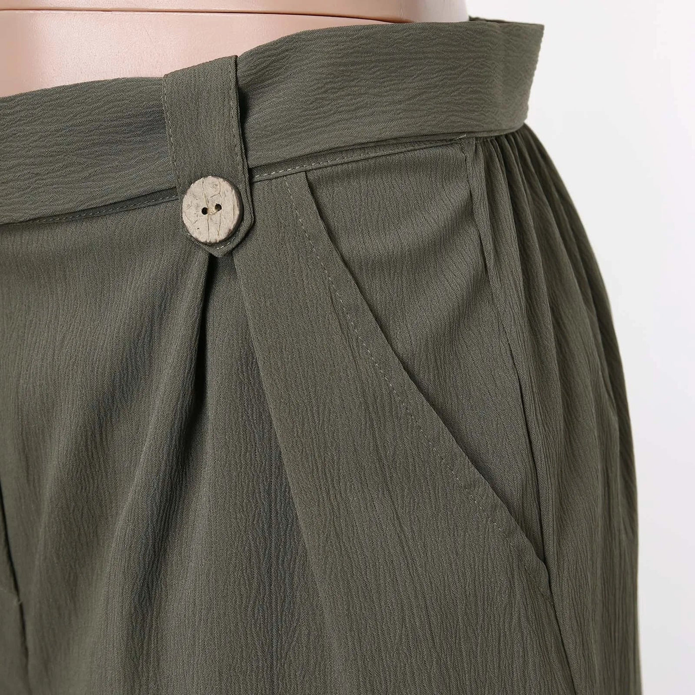 Fashion Green With Belt Short