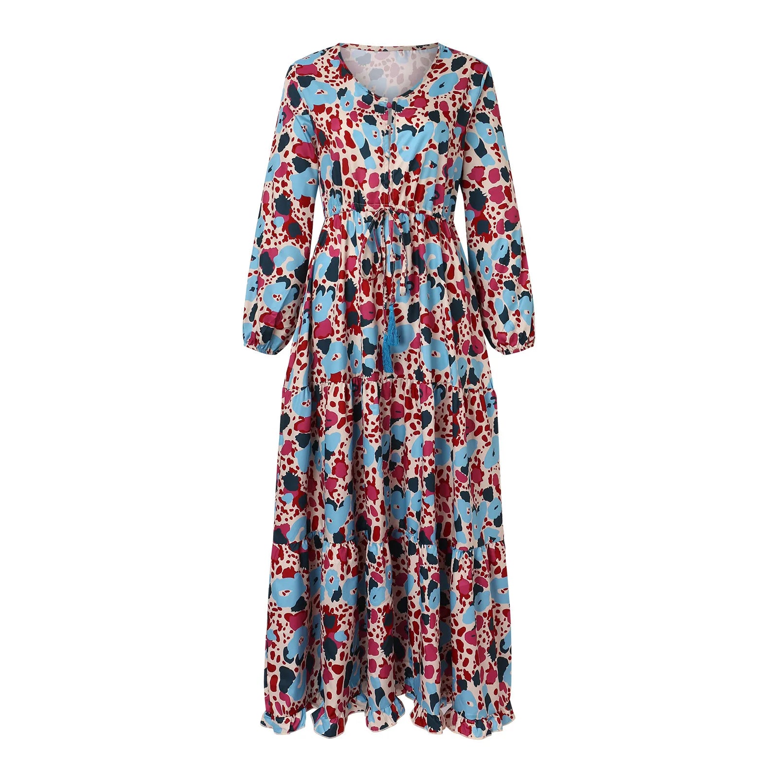 Formal Cocktail Pile Refined Chiffon Patchwork Sleeveless Evening Maxi Party Vestidos Dress