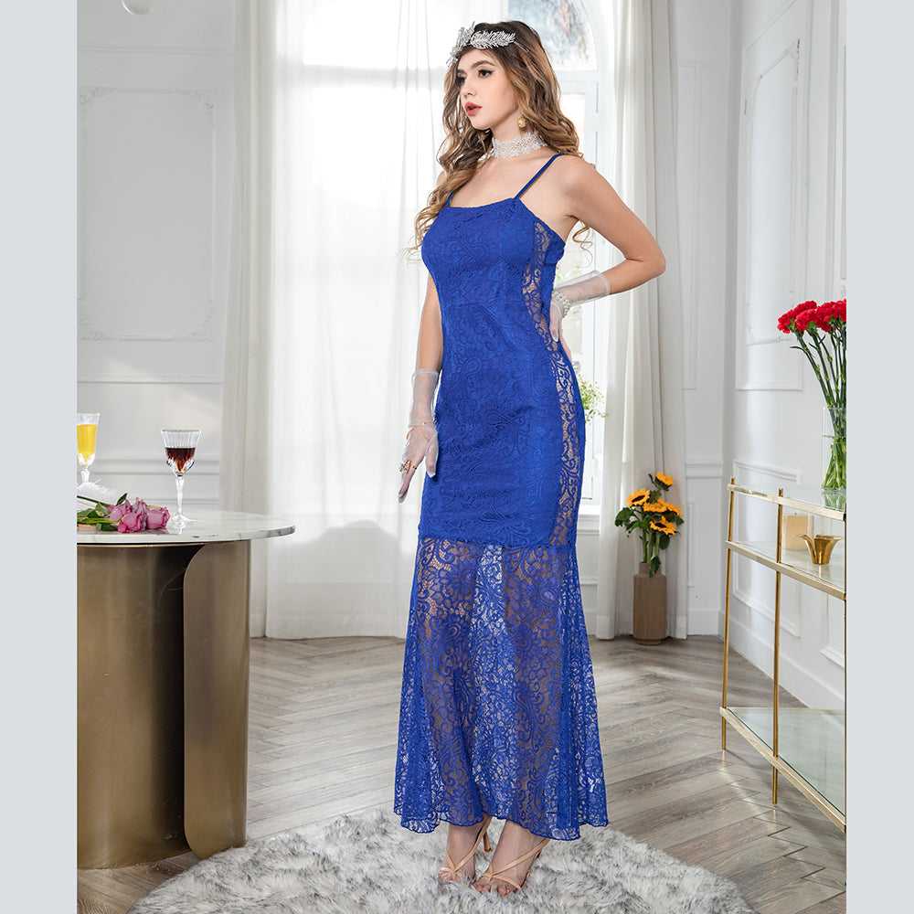 Fashion Women Lace Cami Sexy Slim Backless Party Dress - View 3