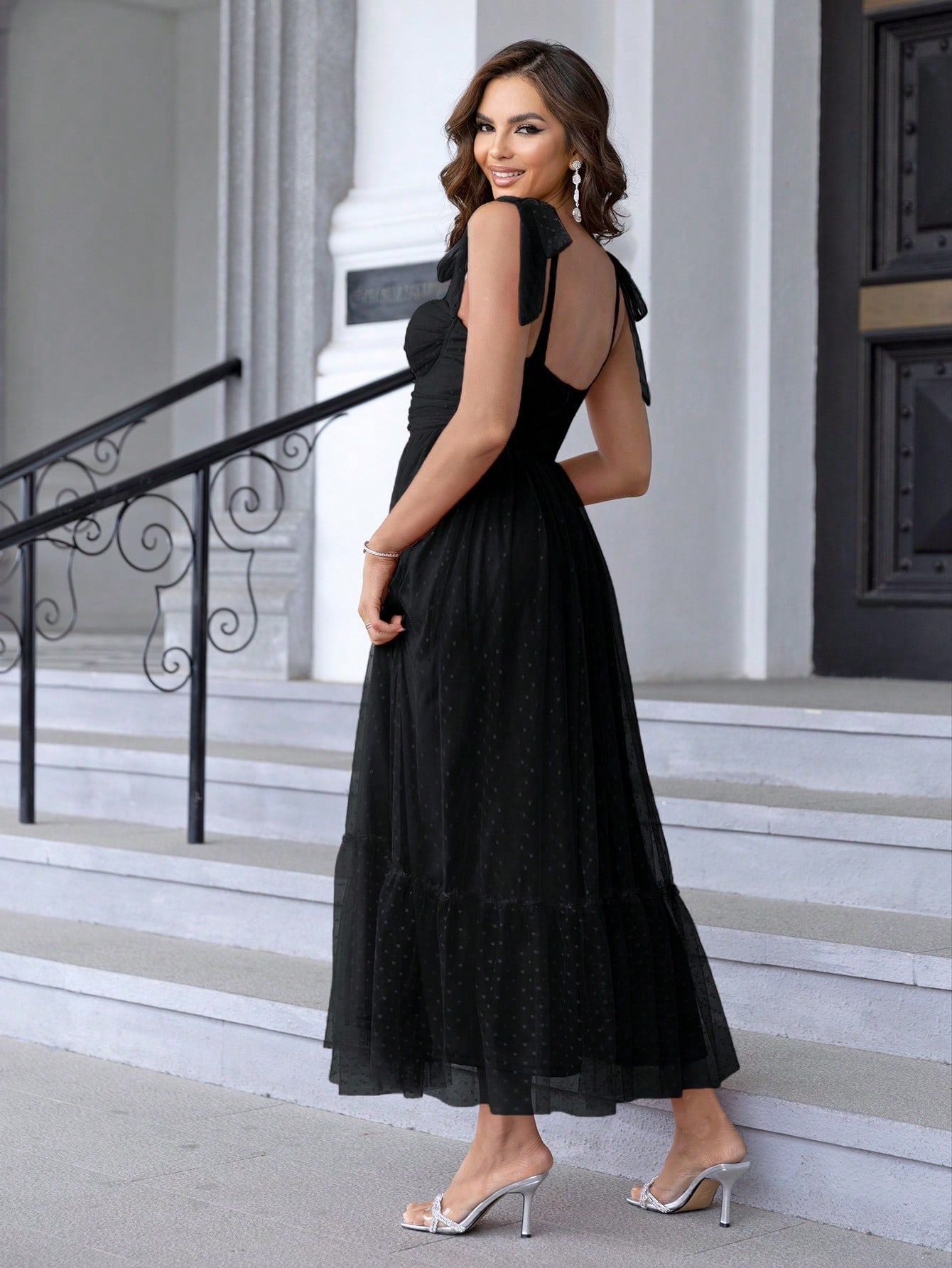 Velvet Square Neck Short Sleeve Mini Dress