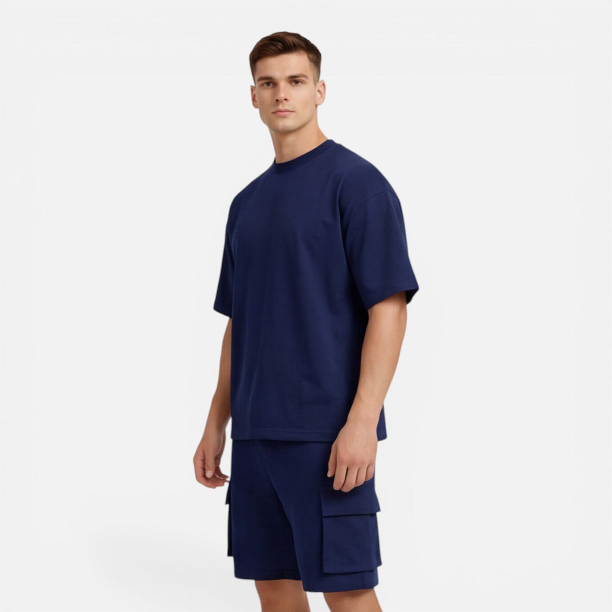 Men's T-Shirt and Cargo Shorts Set Casual Summer Outfit