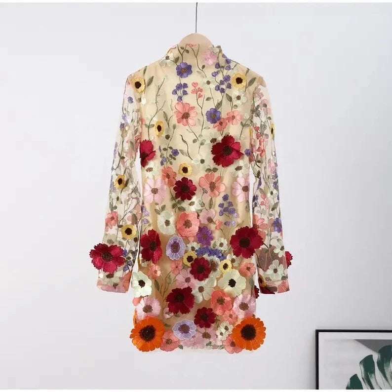 Nancy Floral Embroidered Dress for Women Wedding Guest Look
