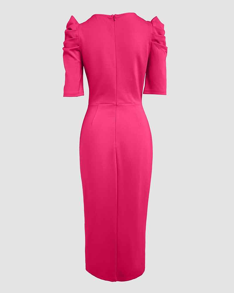 Chic Floral Bodycon Cocktail Dress with Elegant Fit and Stretch Fabric