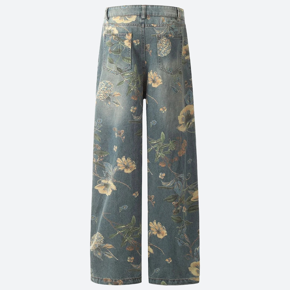 Floral Wide Leg Jeans