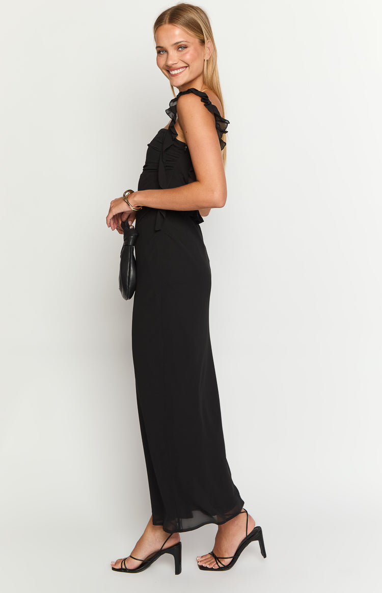 Fortuna Black Maxi Dress