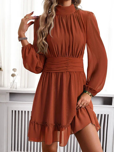 A-Line Print Short Sleeve Maxi Dress