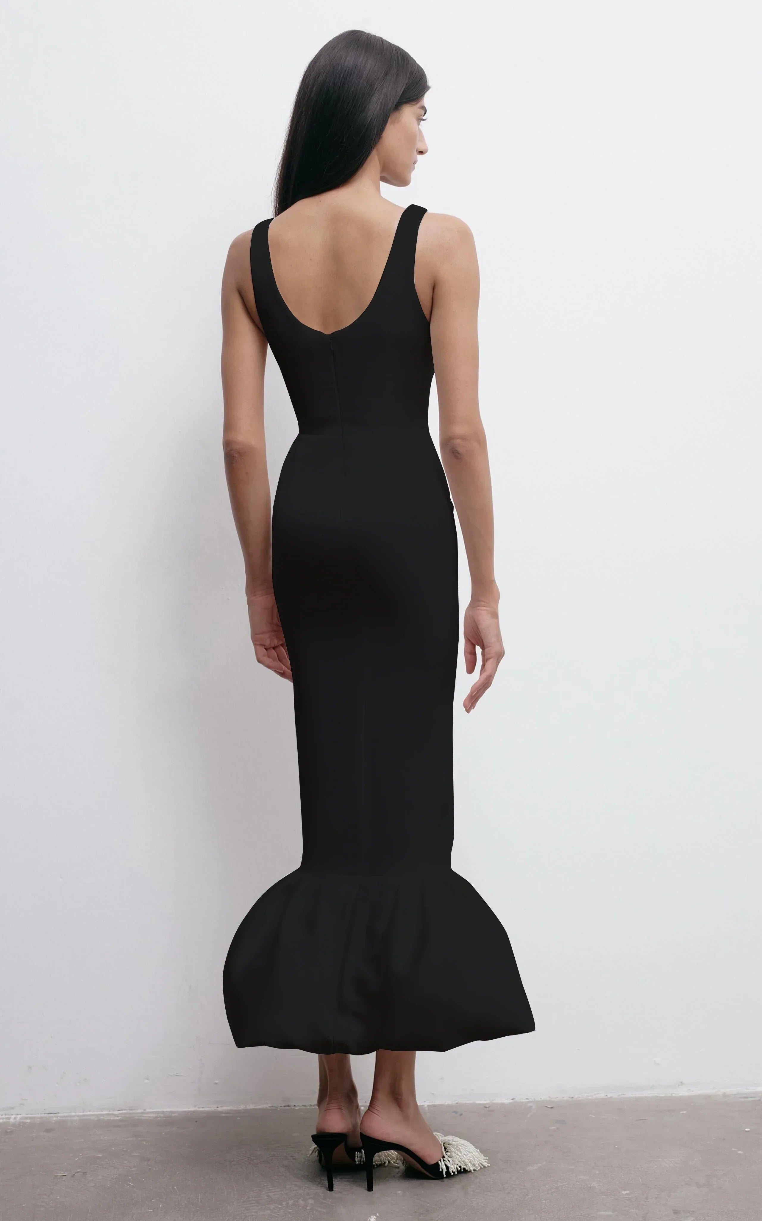 Pearl Flower Midi Mermaid Party Dress