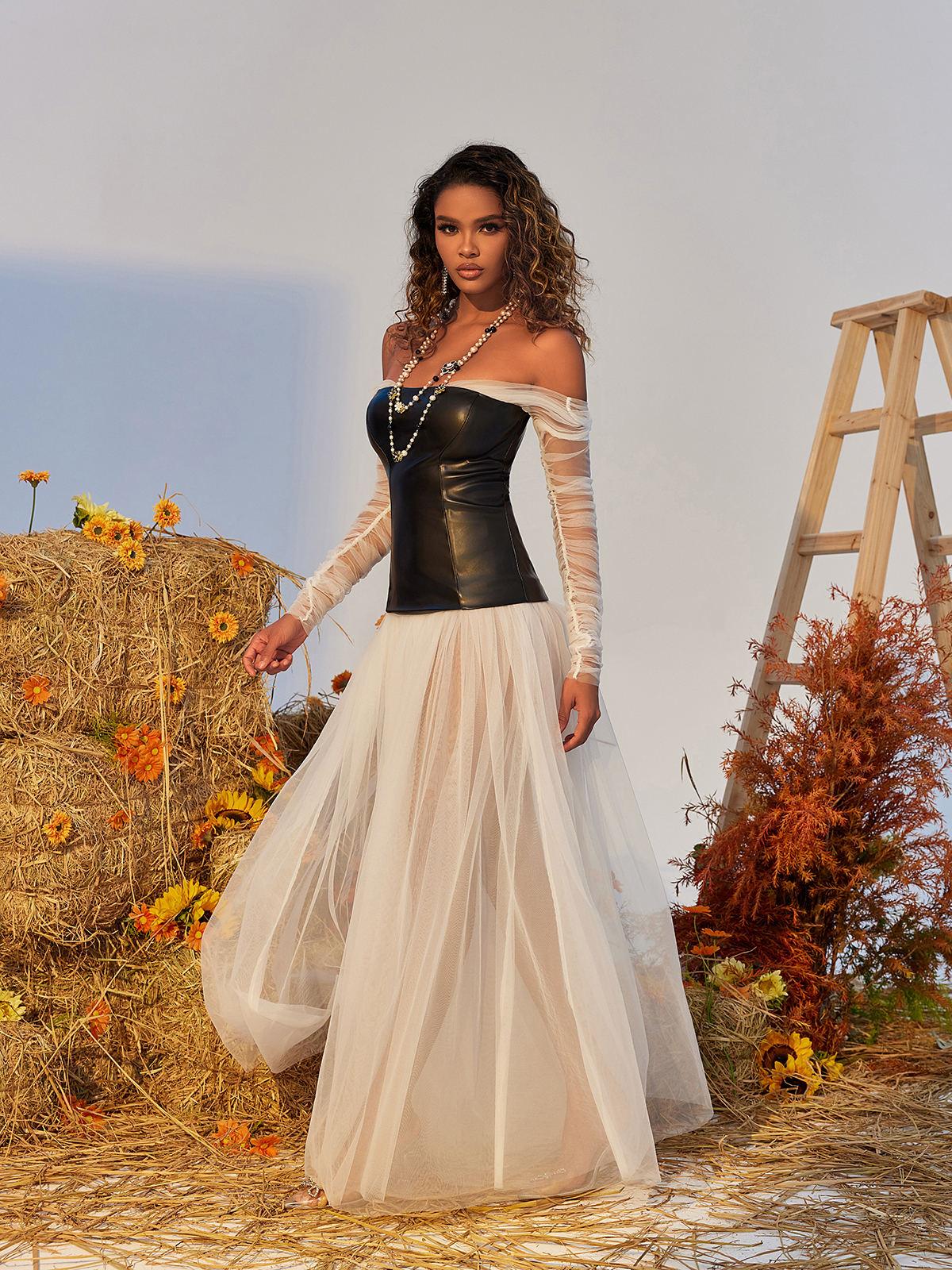Tulle Maxi Dress - View 3