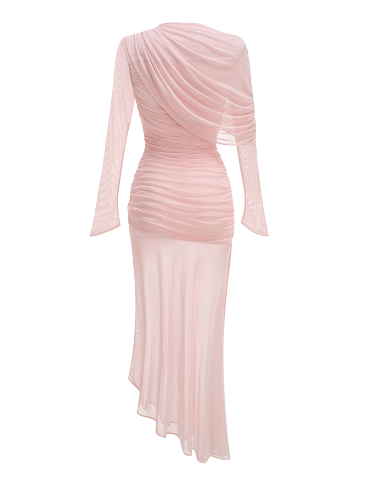 Long Sleeve Mesh Maxi Dress - View 8