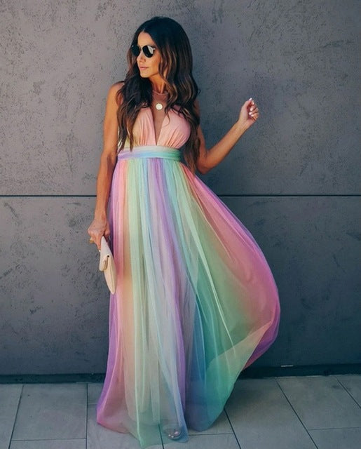 Marilyn Statement V Neck Long Dress Boutique Collection