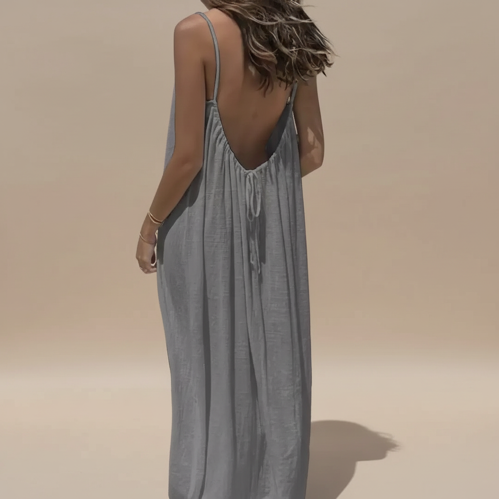 Spaghetti Strap Loose Fit Maxi Dress 5