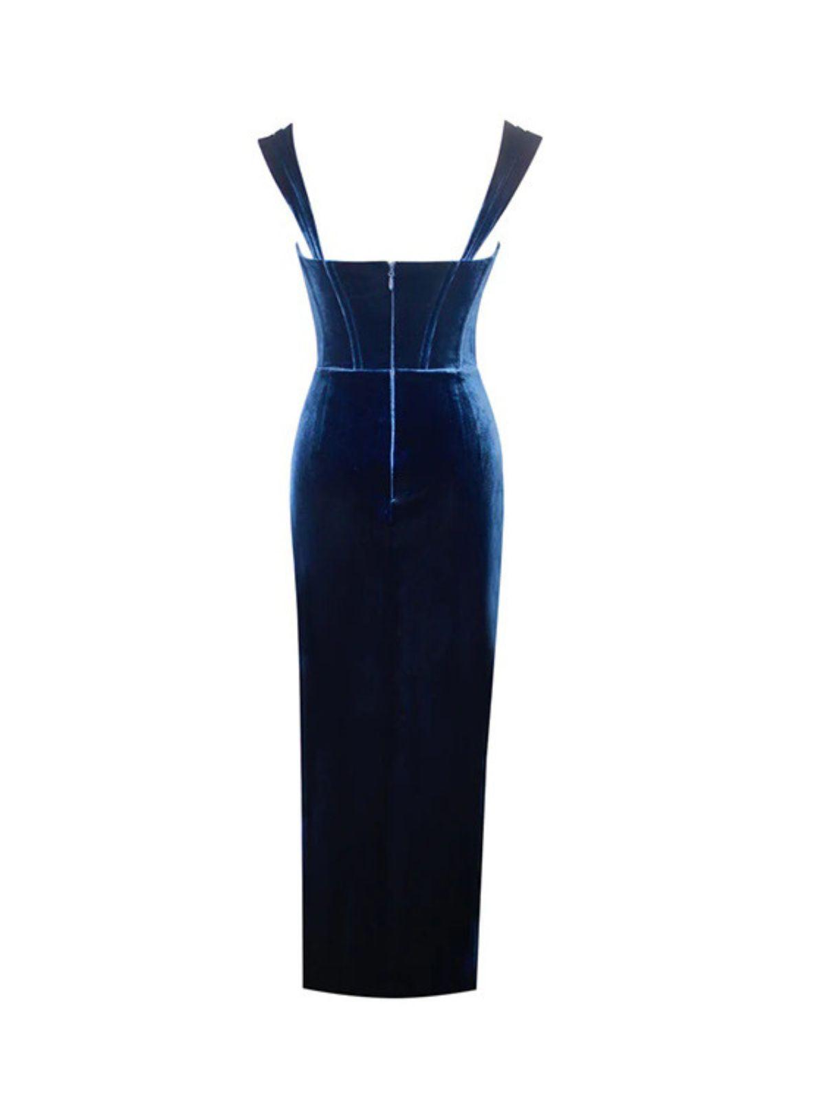 Asymmetric Velvet Dress - View 9