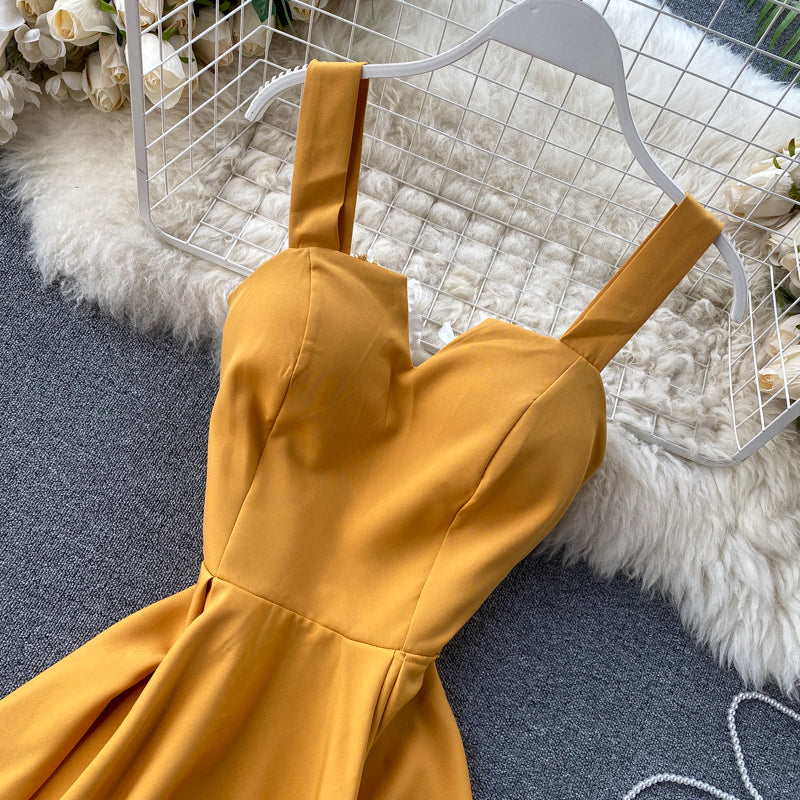 Sleeveless Sweetheart Wide Strap A-Line Midi Cocktail Dress