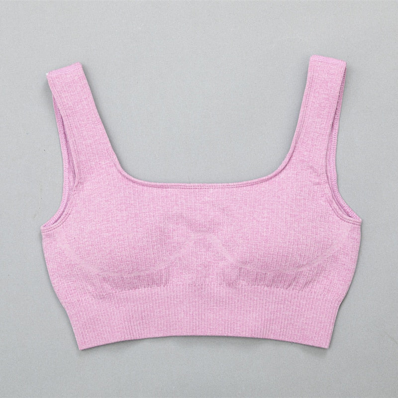 Mojoyce Sport Yoga Leggings Women Seamless Gym Clothing Fitness High Waist Push Up Workout Tights Solid Ribbed Pants