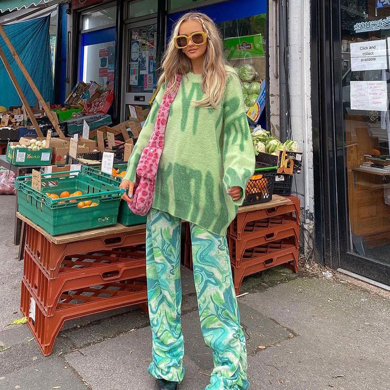 Tie Dye Knitted Oversized Sweater