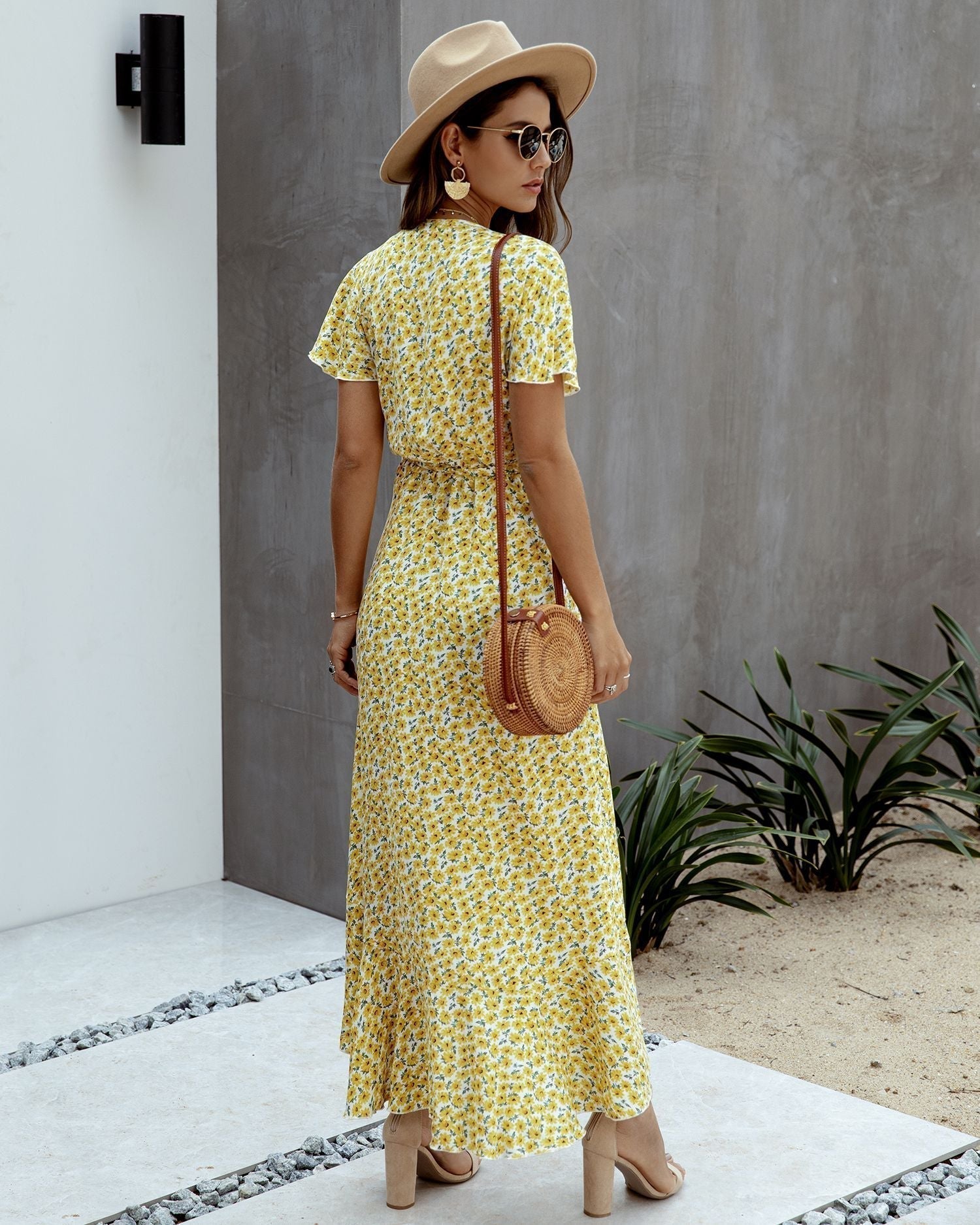 Deep V-Neck Dress