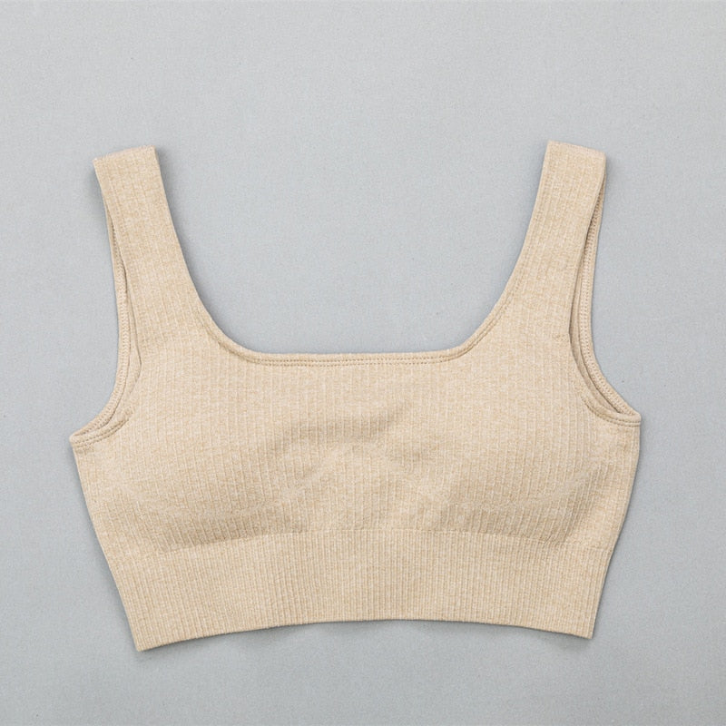 Mojoyce Sport Yoga Leggings Women Seamless Gym Clothing Fitness High Waist Push Up Workout Tights Solid Ribbed Pants