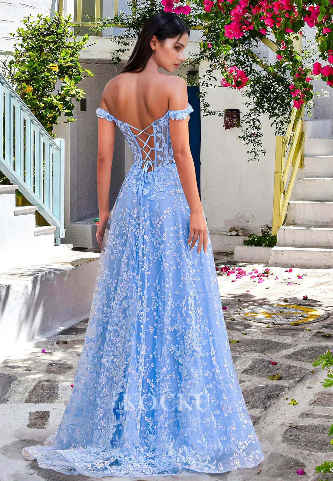 Gorgeous A-Line Sweetheart Side Slit Long Pleats Lace Evening Formal Gown with Appliques