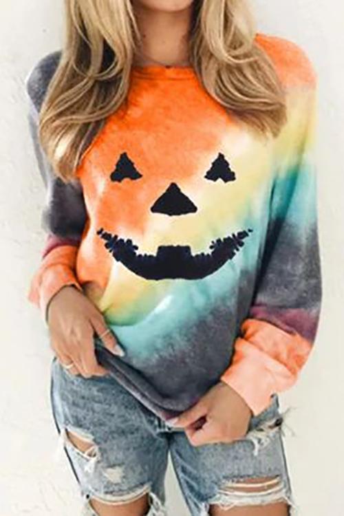 Ombre Halloween Pumpkin Hoodie