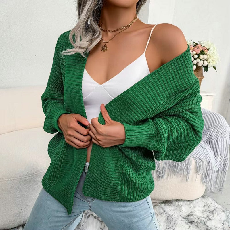 Women Knit Loose Cardigan