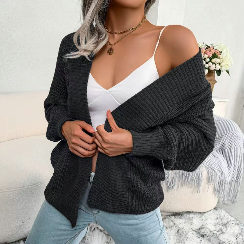 Women Knit Loose Cardigan