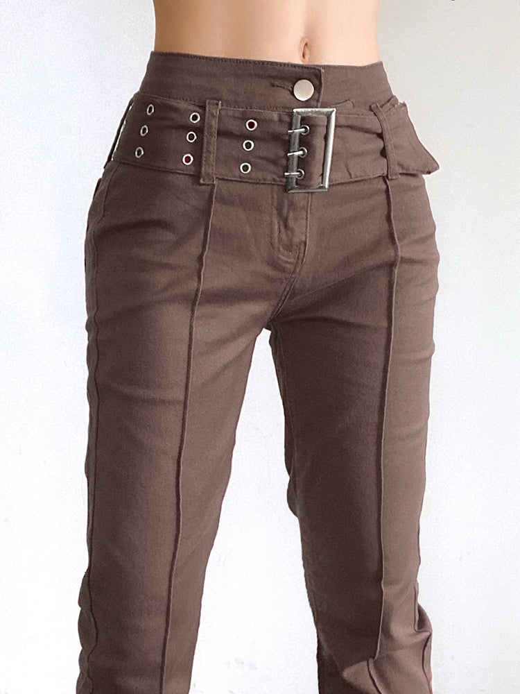 Vintage Washed Flared Denim Jeans