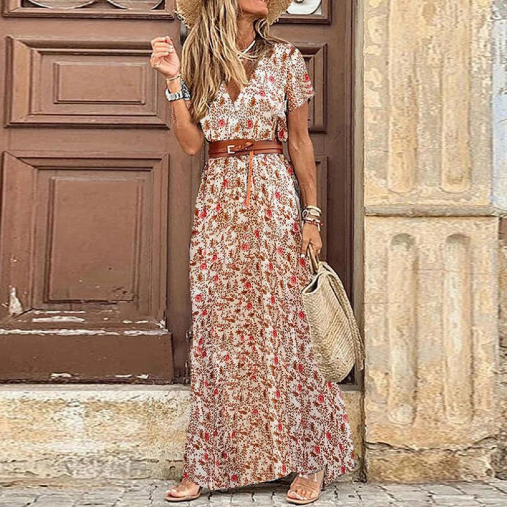 Cecilia Paisley Pattern Dress for Women Elegant Evening Look
