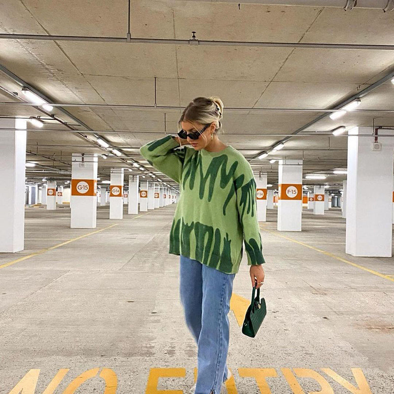 Tie Dye Knitted Oversized Sweater