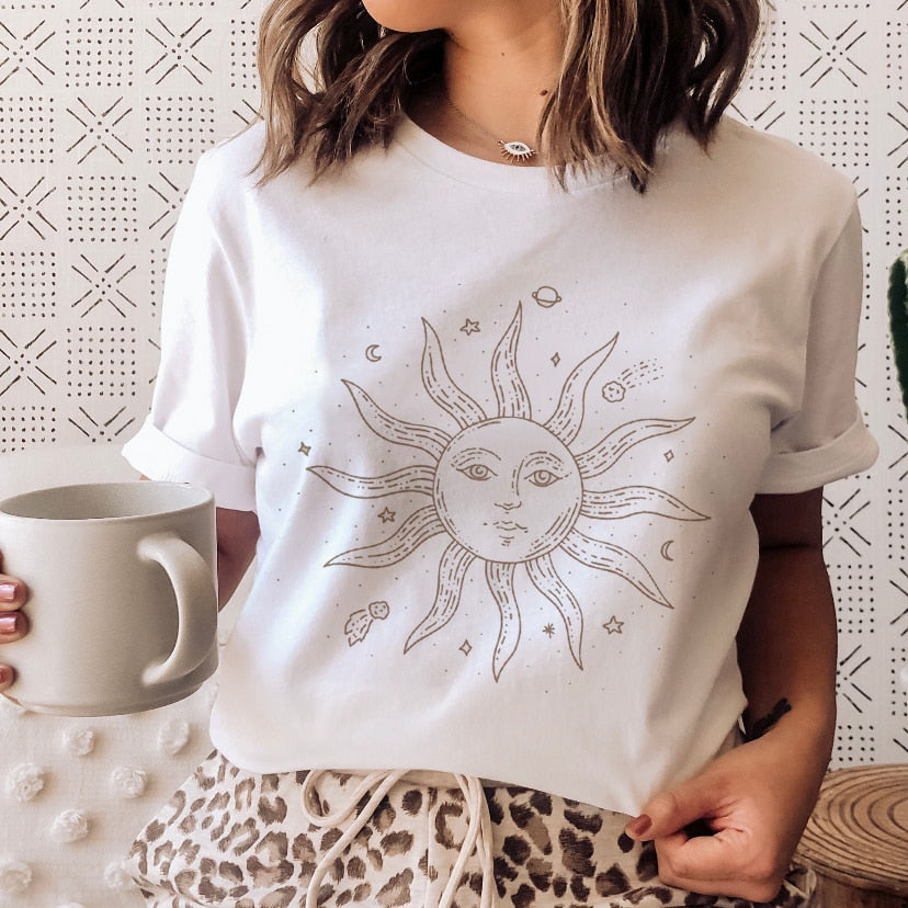 Ladies Mushroon Frog Tshirt Fashion Cartoon Animal Lady Print Tee