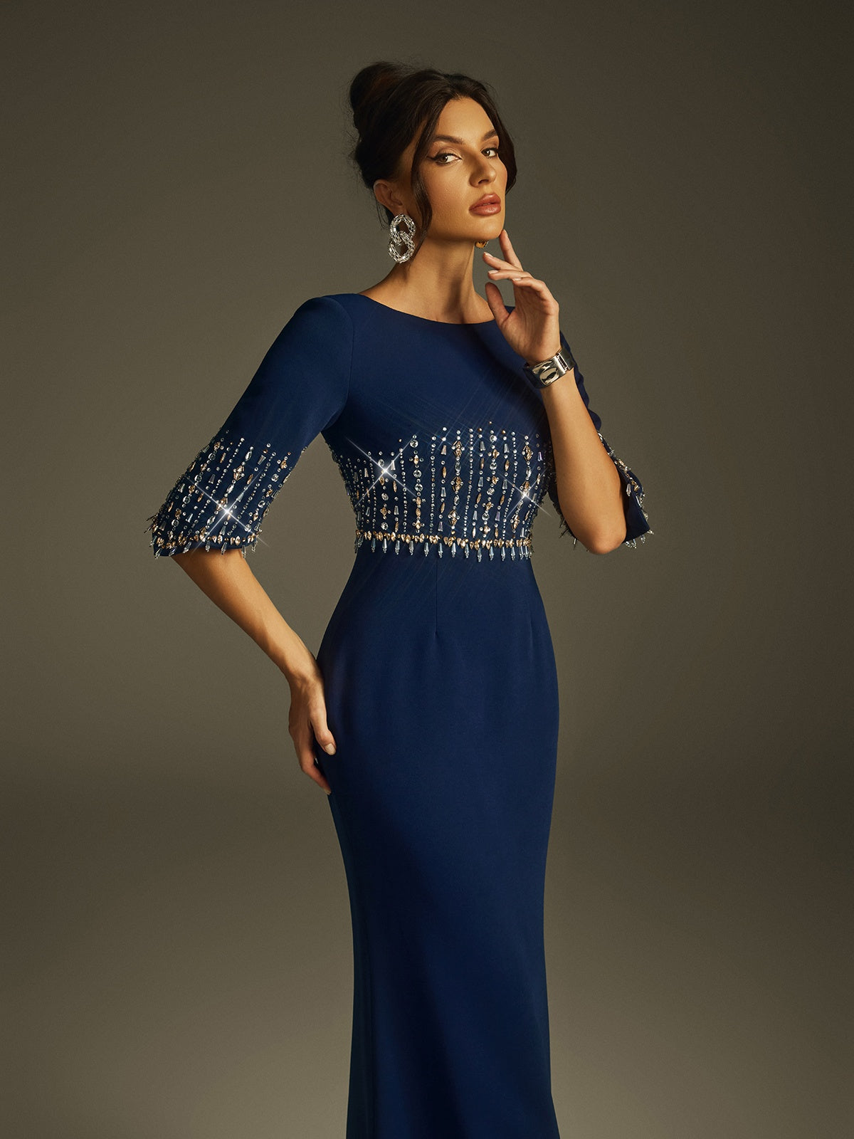 Rhinestone Maxi Dress - View 3