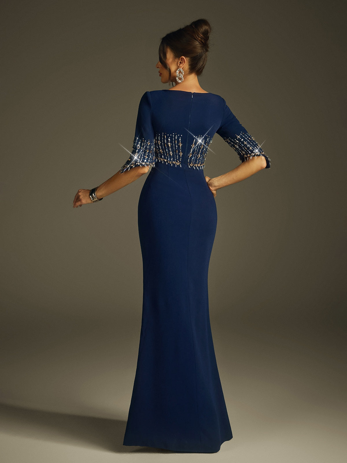 Rhinestone Maxi Dress - View 6
