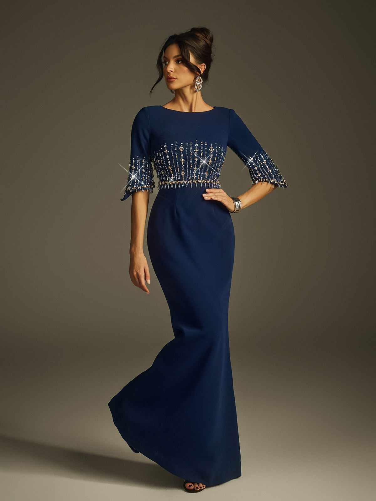 Rhinestone Maxi Dress - View 4