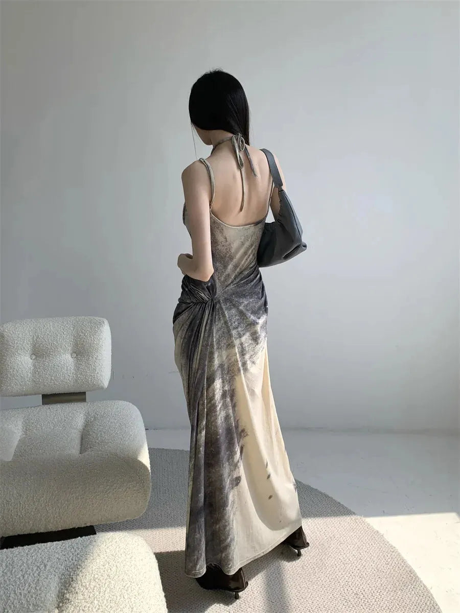 Halter Neck Maxi Dress
