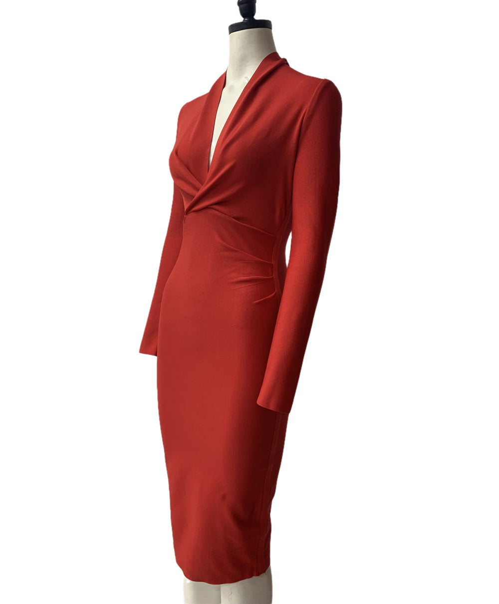 Full Gown Celebrity Club Gown - V Bodycon Warm-Season Deep Bandage Evening Neck With For Sleeves Party