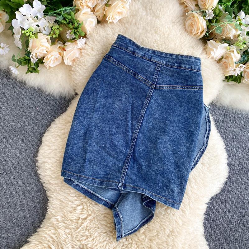 KittenAlarm - Trends high quality Spring Autumn Two Piece Set Women Sexy Jeans 2 Two Piece Set Long Sleeve Crop Tops And Bodycon Short Denim Skirt Suits for Woman