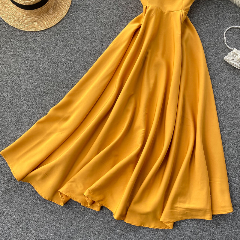 Amatista Boutique Yellow Sleeveless Cocktail Dress Evening Wear Edit