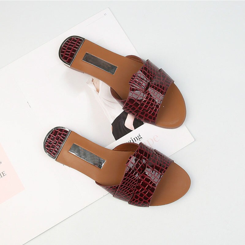 Candy Color PU Leather Open Toe Sandals