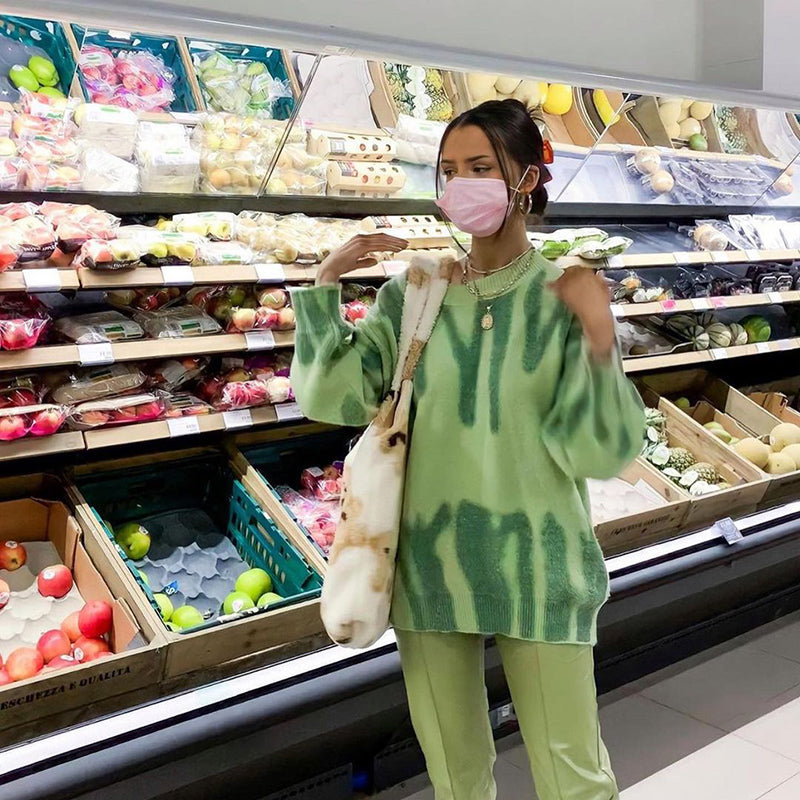 Tie Dye Knitted Oversized Sweater