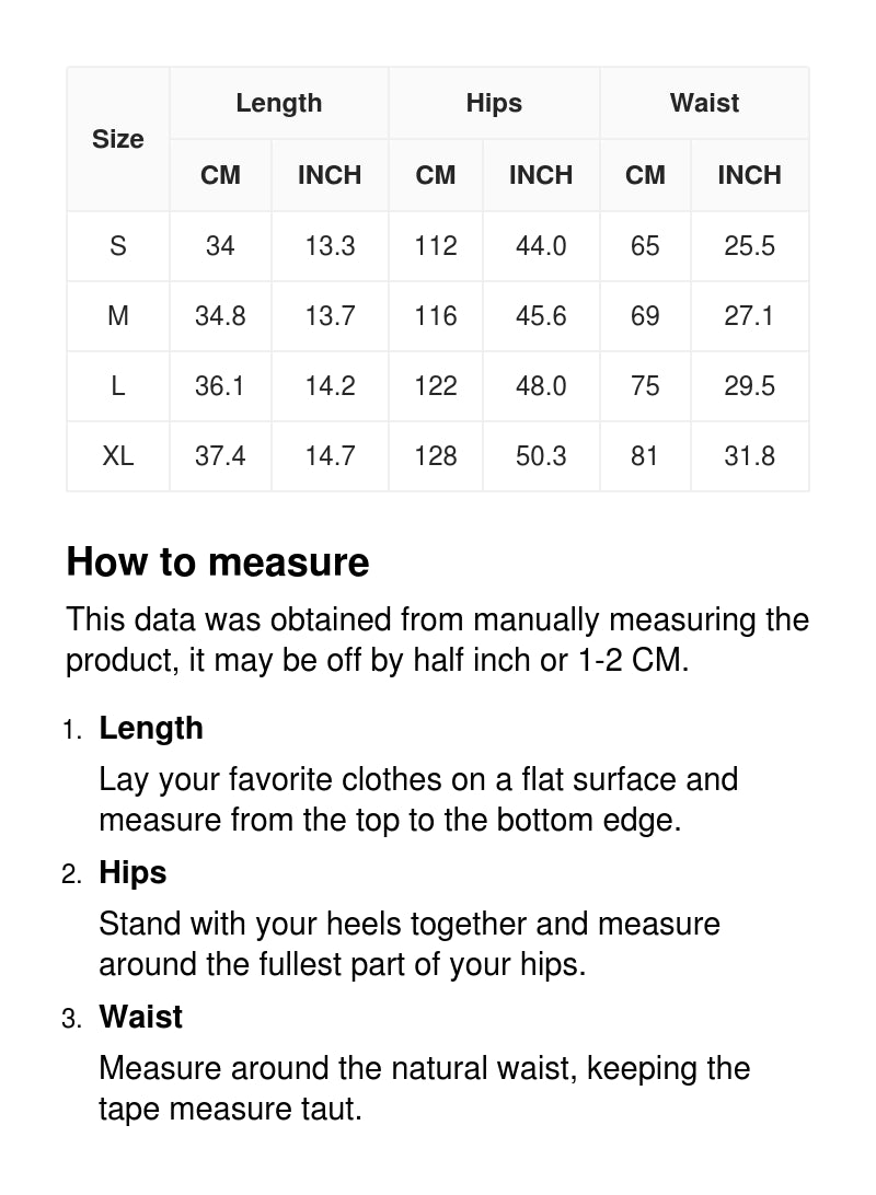 High Wasit Rolled Hem Shorts