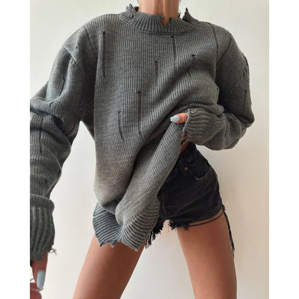 Ripped Y2K Long Sleeve Sweater