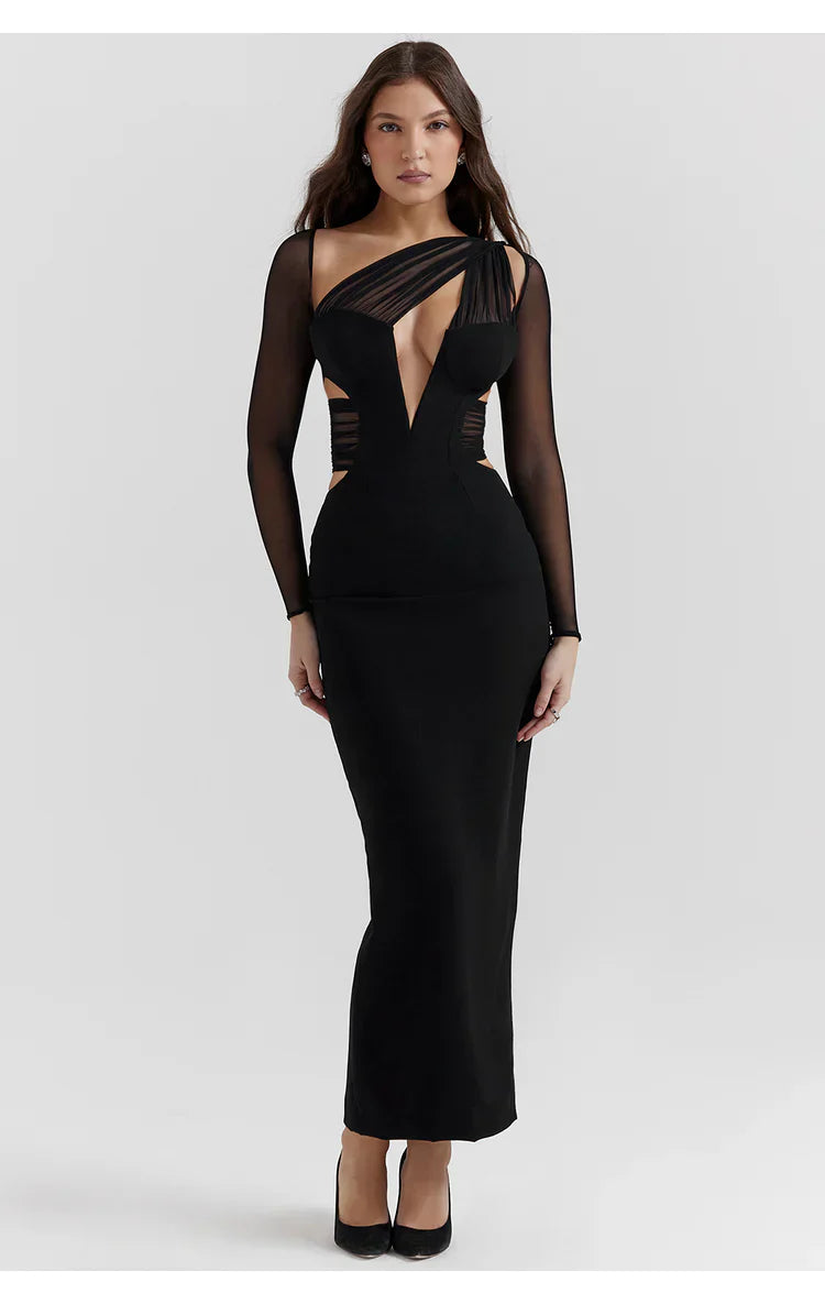 Davina Midi Dress - Black