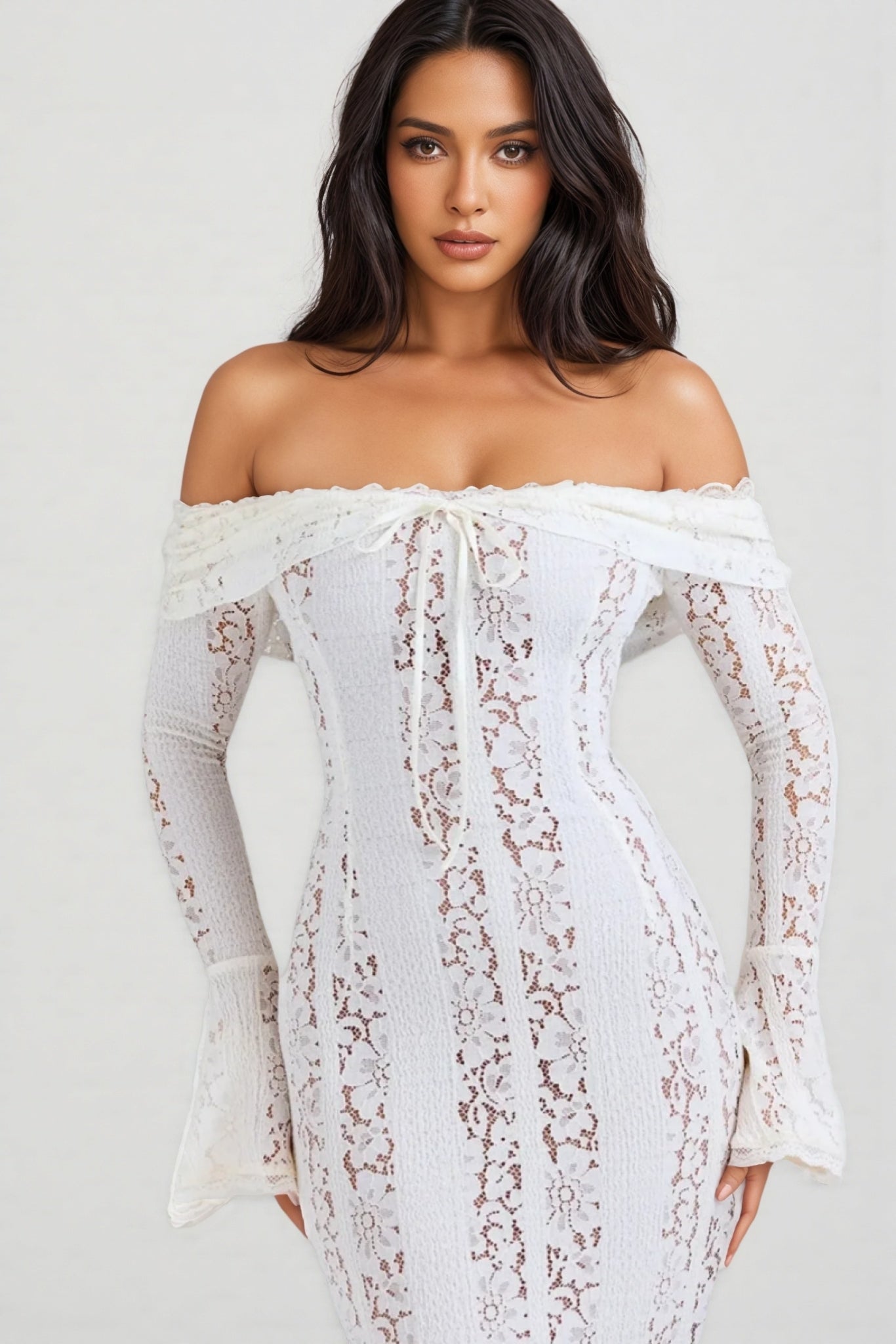 Sean Lace Trailing Maxi Dress - View 2