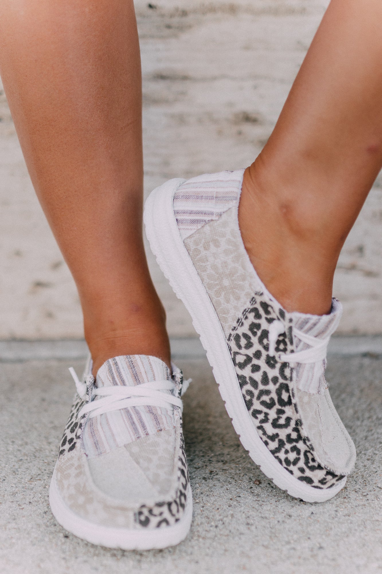 Anything But Basic Patchwork Boat Sneakers