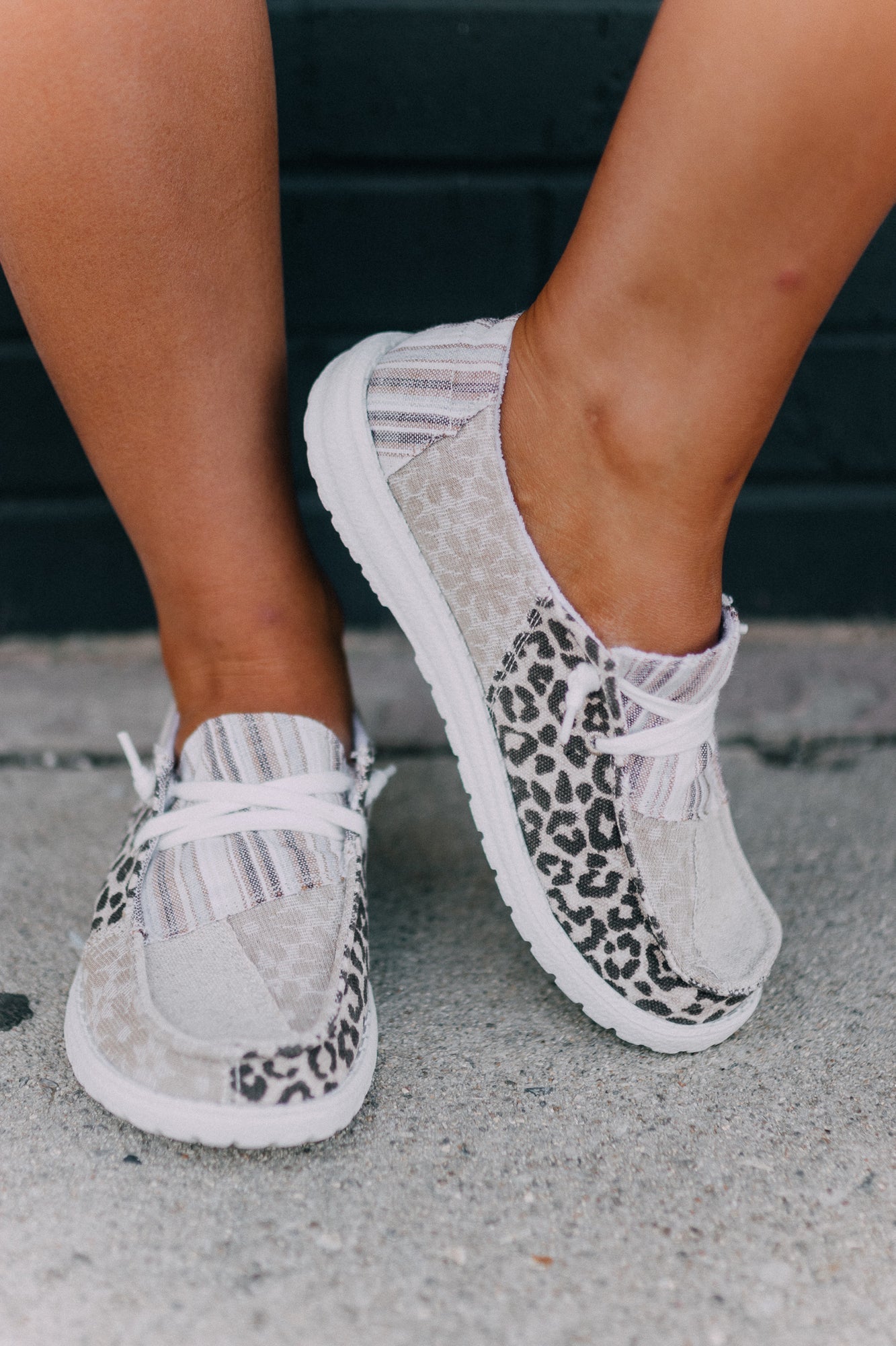 Anything But Basic Patchwork Boat Sneakers