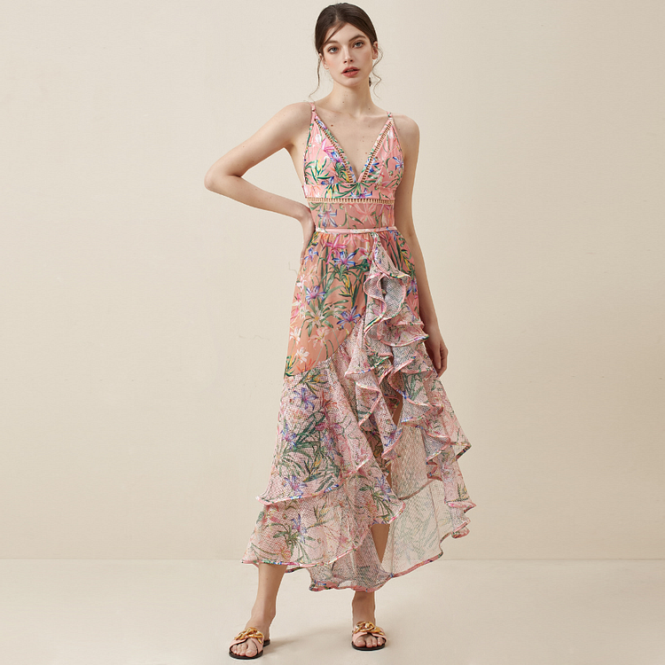 Pastel Tide Wrap Skirt - Pink