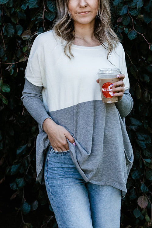 Get Comfortable Double Pocket Sweater